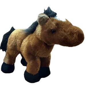 Ganz Webkinz Brown Arabian Horse Plush HM101 Stuffed Animal Toy 8" NO CODE